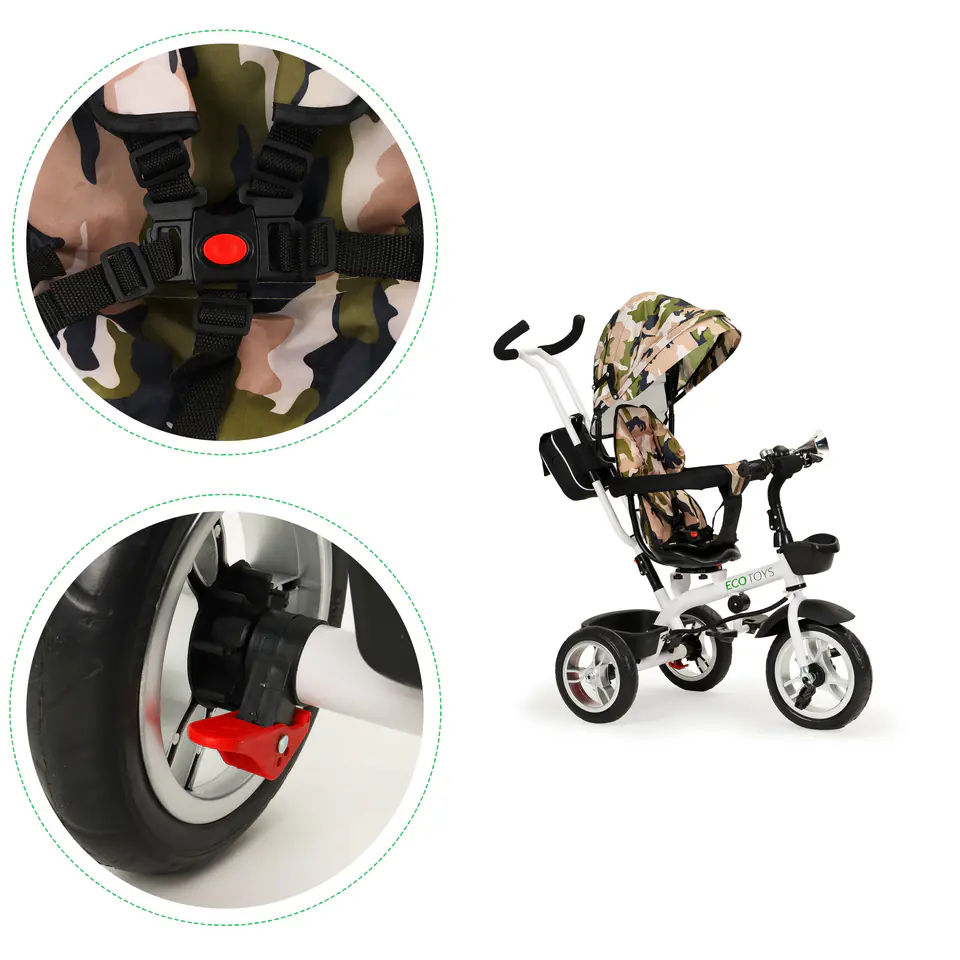 Bicycle tricycle stroller stroller swivel seat 360°