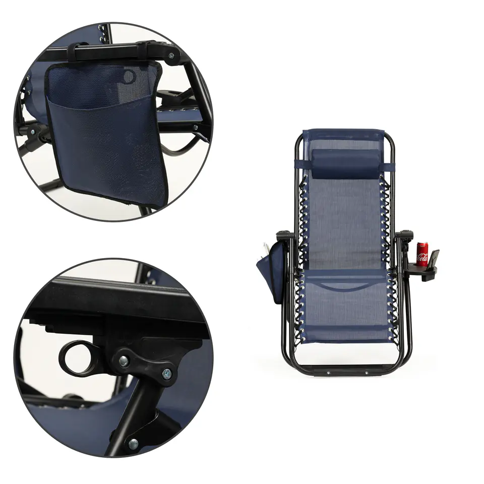 Sun lounger beach garden chair folding zero gravity