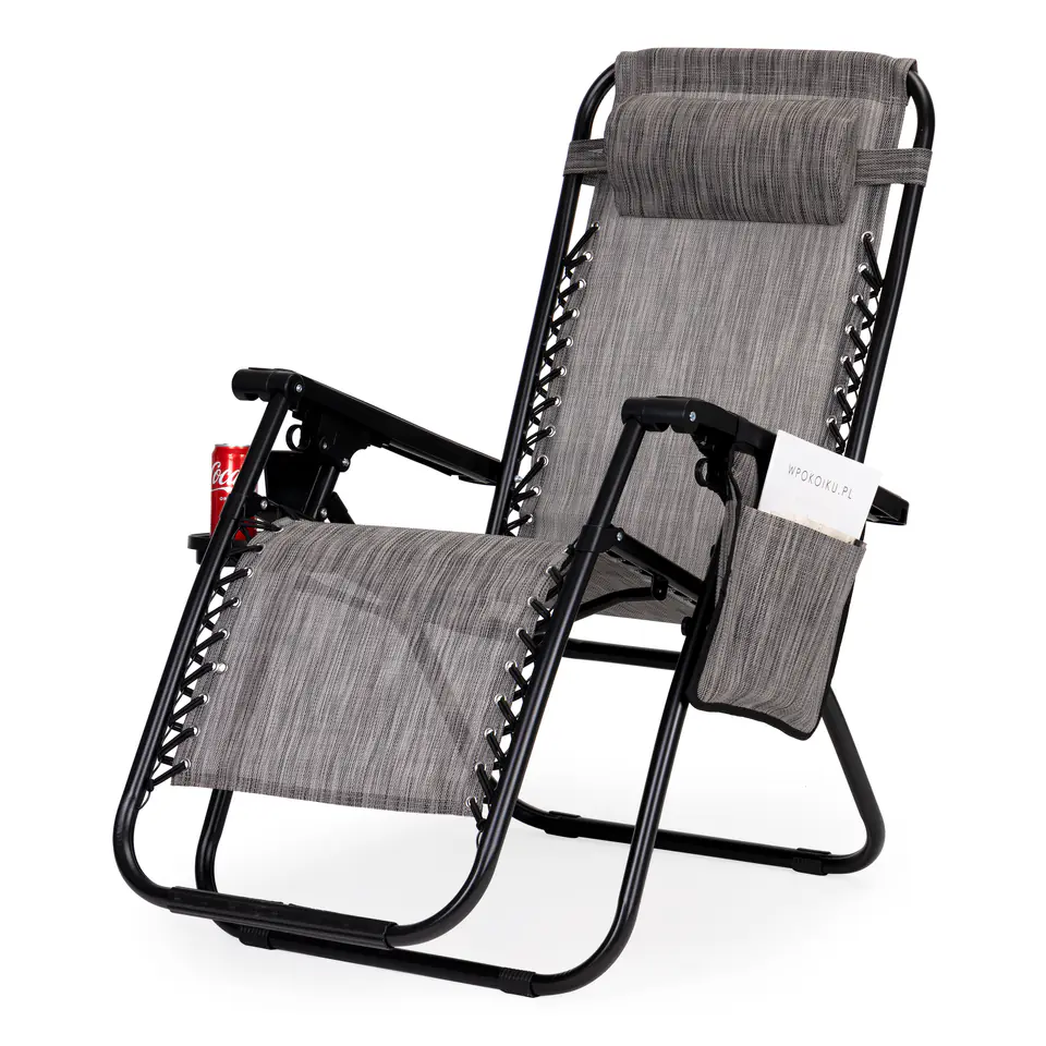 Sun lounger beach chair zero gravity + accessories