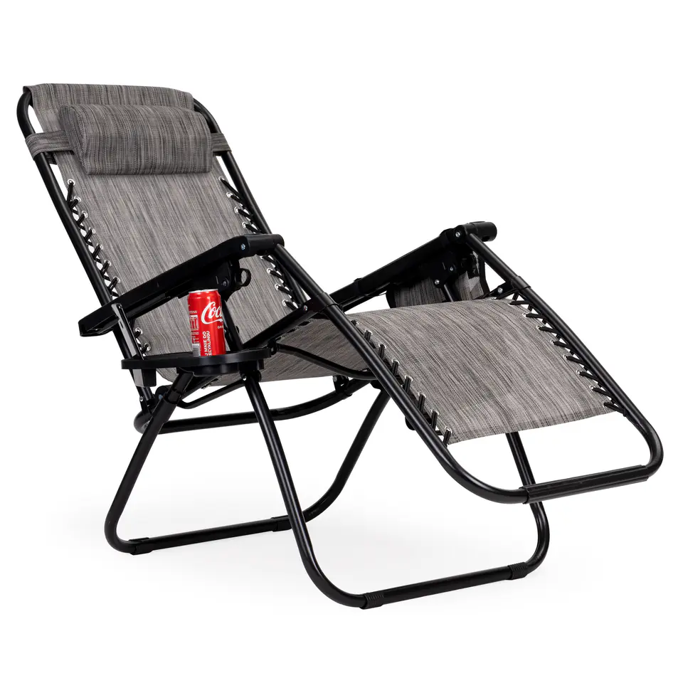 Sun lounger beach chair zero gravity + accessories