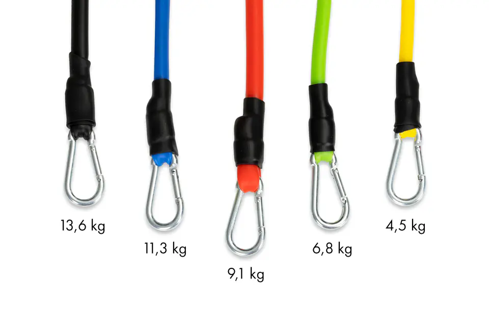 Set of 5 Rubber Expanders Fitness Handles Handles