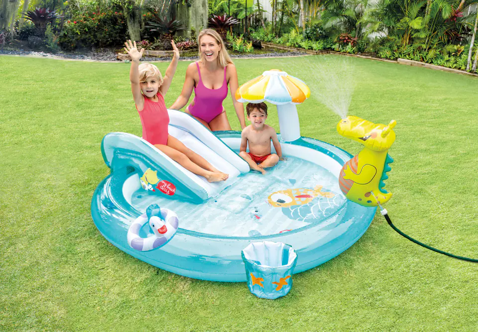 Pool water slide playground paddling pool Intex