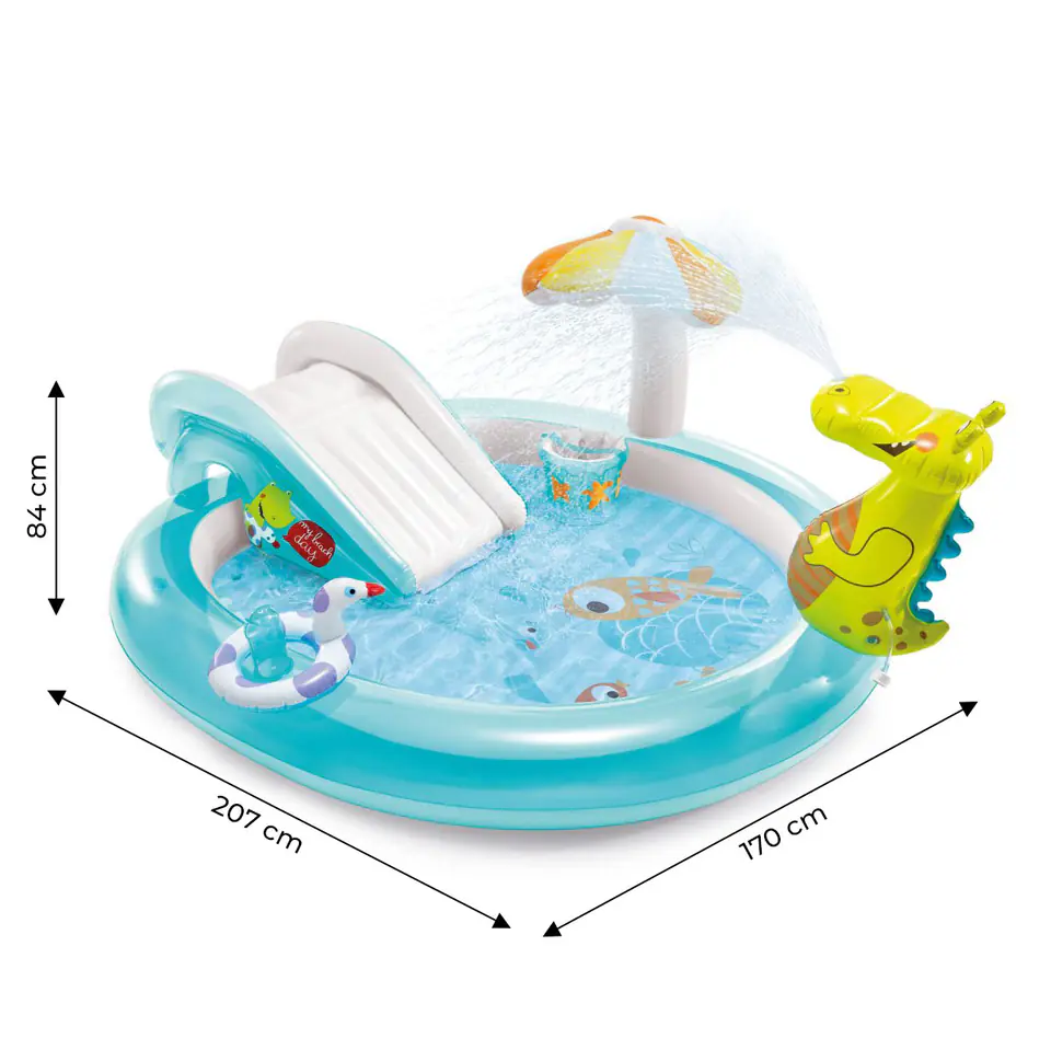 Pool water slide playground paddling pool Intex