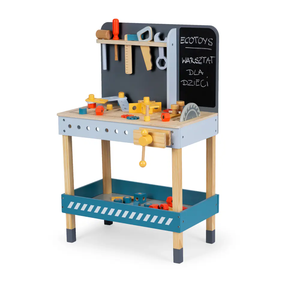 Wooden workshop with tools - 47 el. Ecotoys