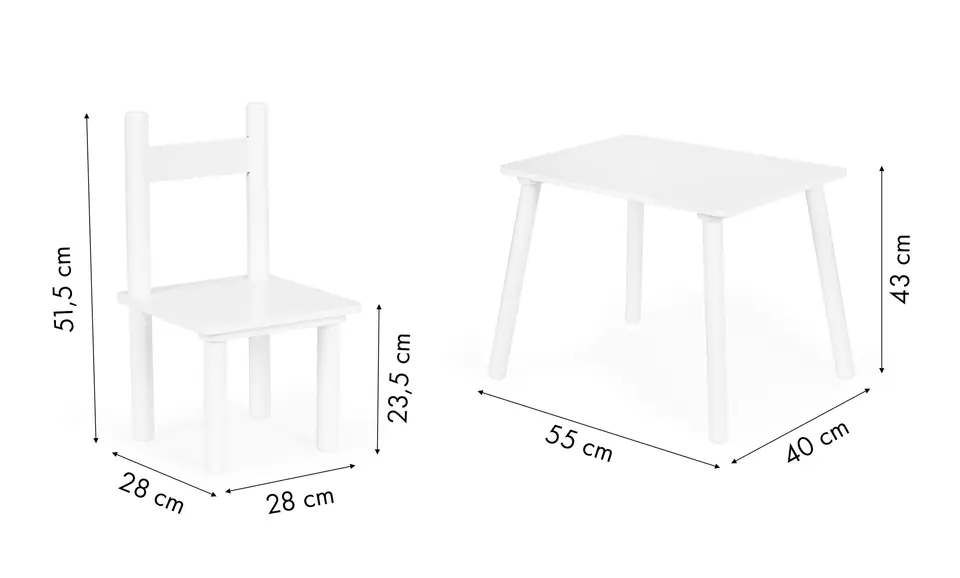 Stół stolik +2 krzesła meble dla dzieci komplet ECOTOYS