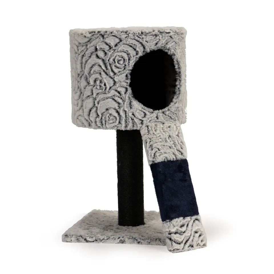 Cat scratching post tower hanging toy