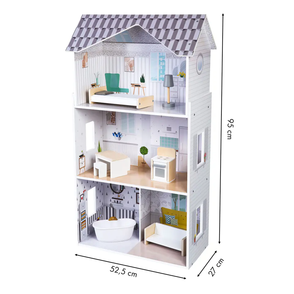 Dollhouse with Furniture Residence Grace Ecotoys