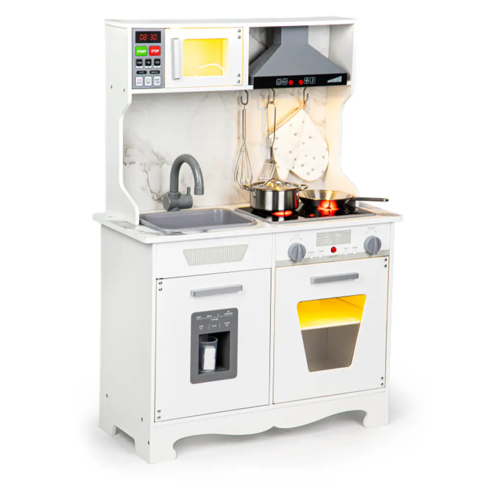 Wooden kitchen for children led sounds + accessories