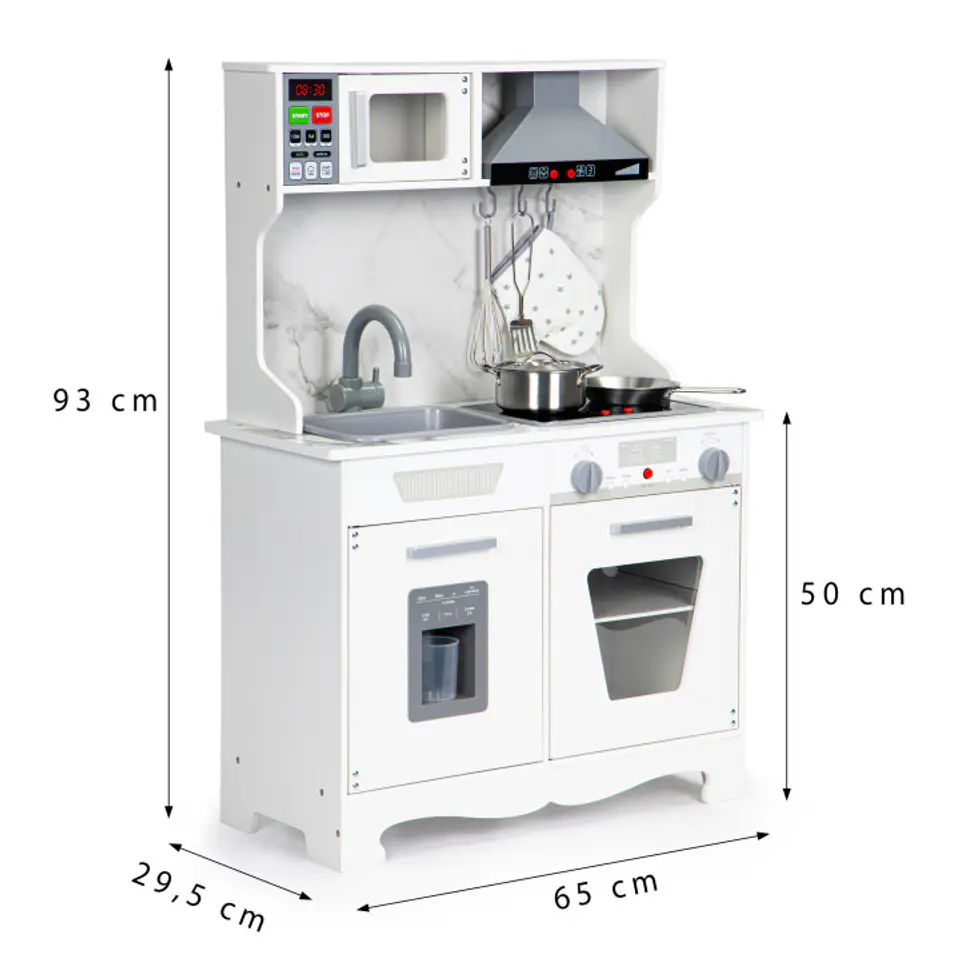 Wooden kitchen for children led sounds + accessories