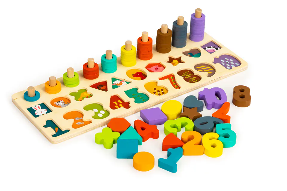 Kids Abacus sorter puzzle 3in1 Ecotoys