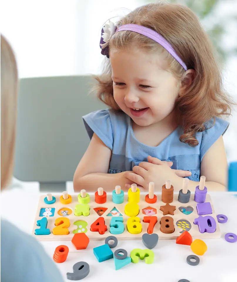 Kids Abacus sorter puzzle 3in1 Ecotoys