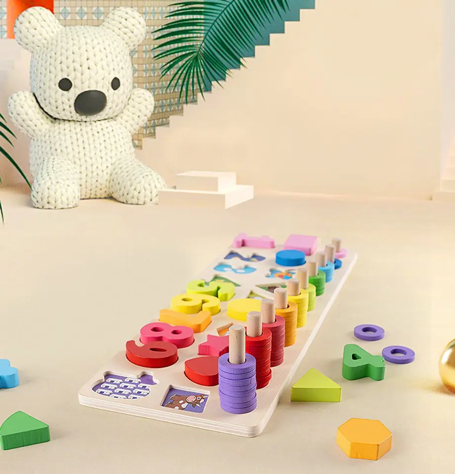 Kids Abacus sorter puzzle 3in1 Ecotoys
