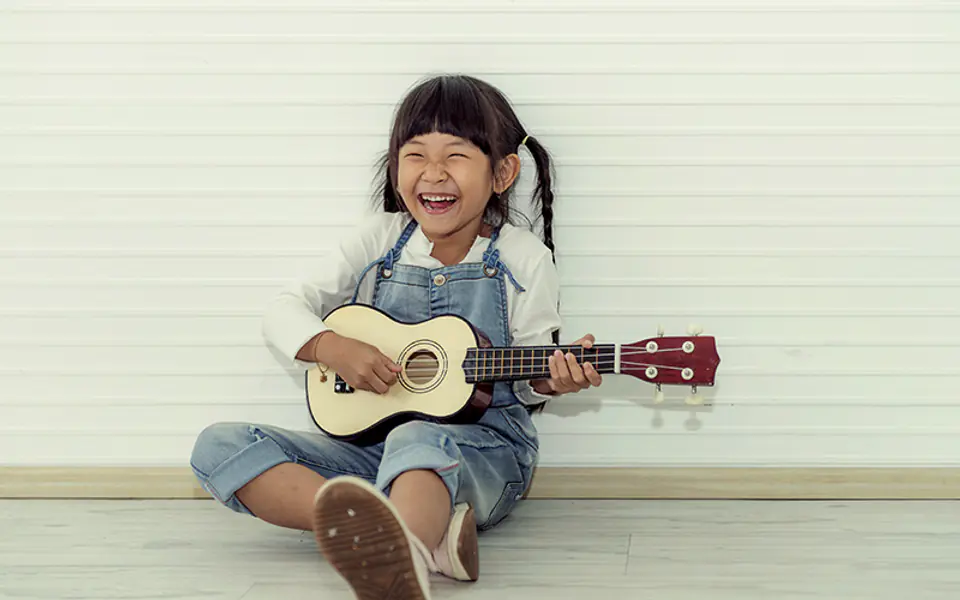 Ukulele guitar for kids wooden 4 strings nylon