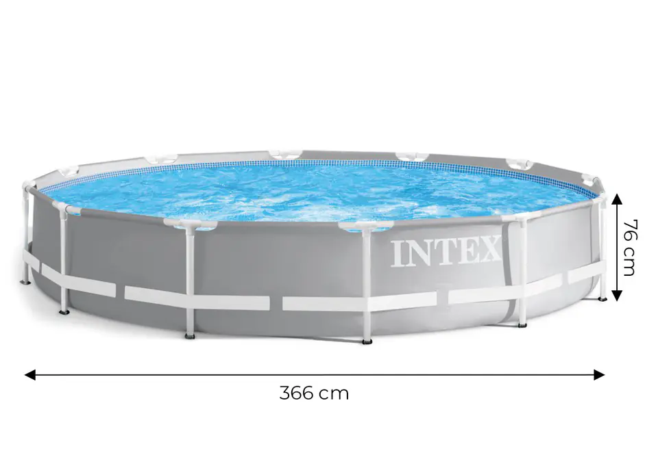 Round garden frame pool 366cm + INTEX filter pump
