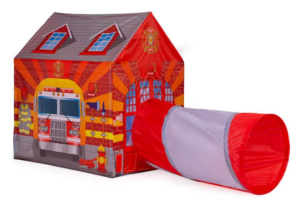 Tent with tunnel for children Fireman's cottage playground IPLAY