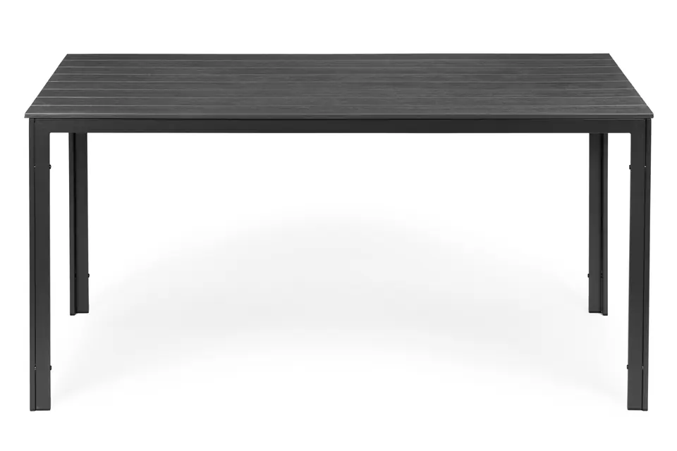 Stół ogrodowy 6-osobowy 156x78 cm polywood meble na taras szary