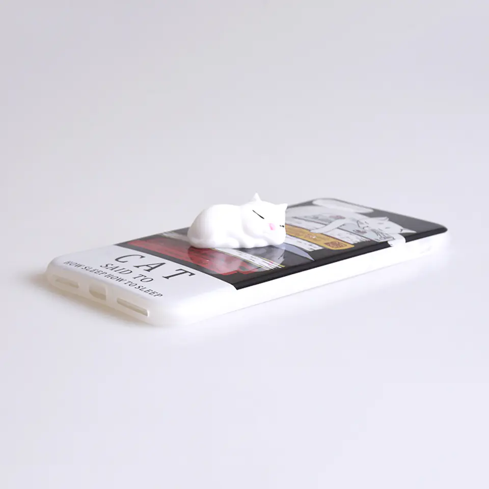 ETUI SILIKON 3D KOT BIAŁY SAMSUNG A3 2017 WZÓR4 SLEEP CAT