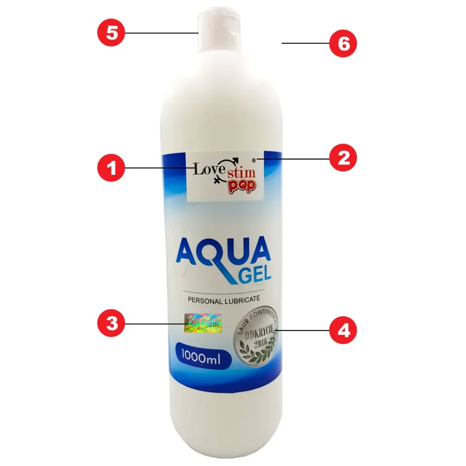 Water-based lubricant AQUA GEL 1000ml DOES NOT STAIN