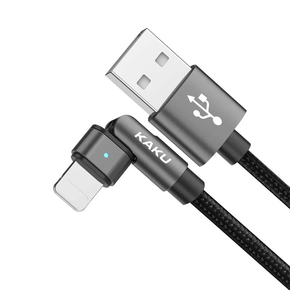 Cable USB tipo c-lightning 1 m 3A negro