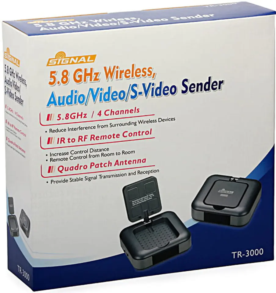 Bezprzewodowy 5,8 GHz zestaw do transmisji AV+IR Sender Signal TR-3000