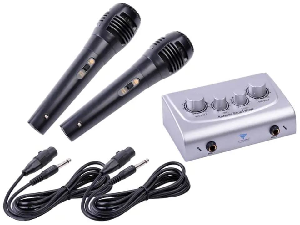 Azusa MIK0115 Mikser karaoke plus dwa mikrofony 665D-8647F