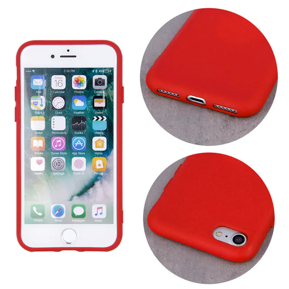 Etui REALME 8I Silicone case elastyczne silikonowe czerwone | Wasserman.eu