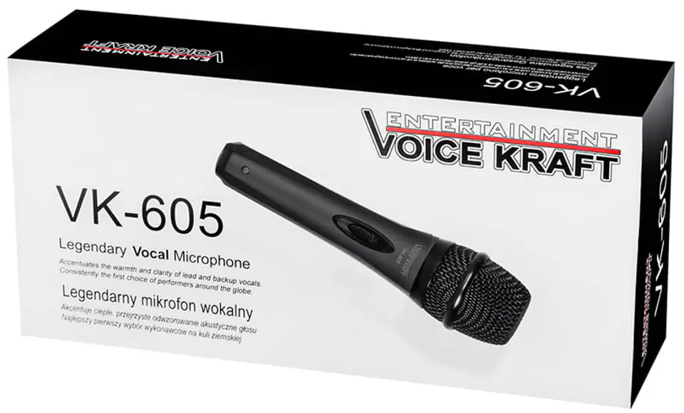 Mikrofon Voice Kraft VK-605 w opakowaniu producenta