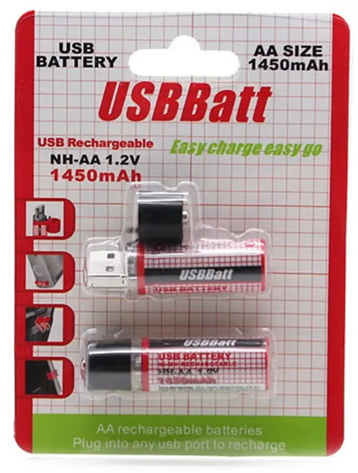 USBBatt Akumulatorki AA ładowane z USB