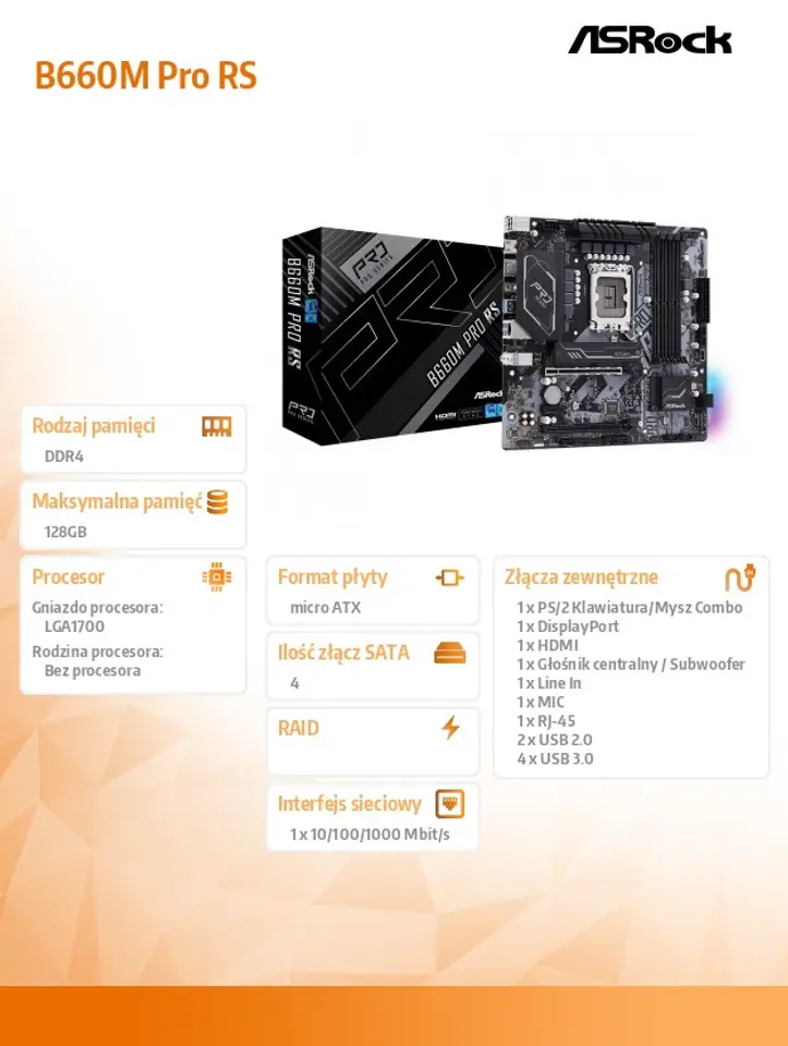 Asrock B660M Pro RS Intel B660 LGA 1700 micro ATX | Wasserman.eu