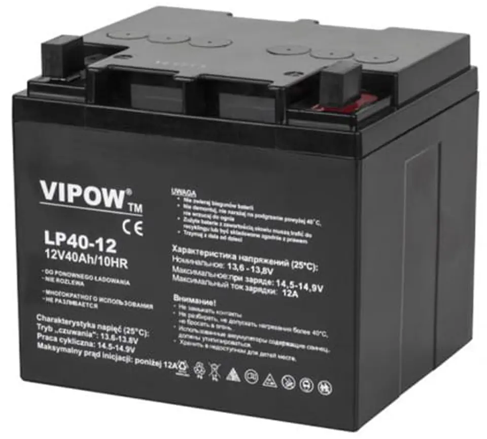 Akumulator żelowy VIPOW 12V 40Ah
