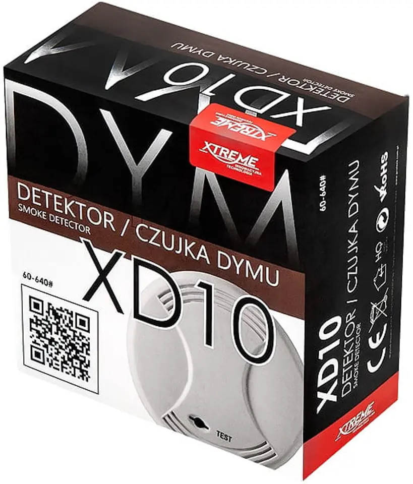 Detektor, czujnik dymu Xtreme XD10 na baterie 868F-885B2