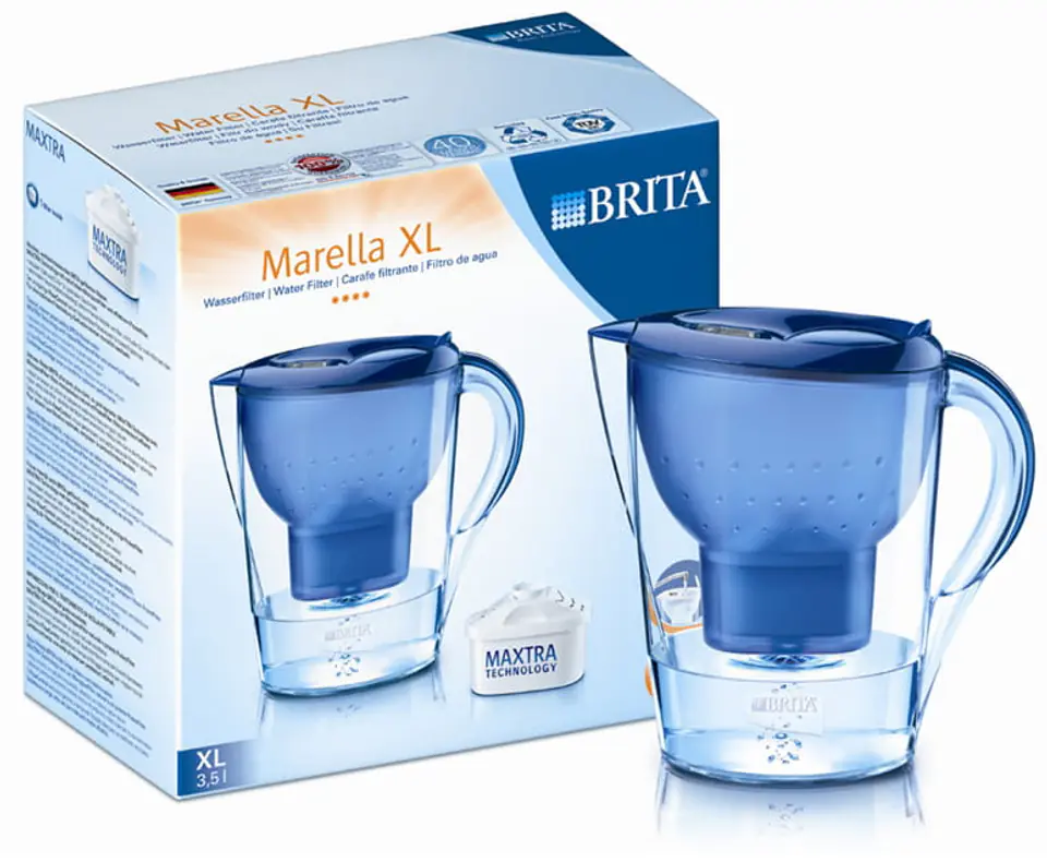 Brita Marella XL verseuse bleue avec filtre Maxtra 488E-218F9 ...