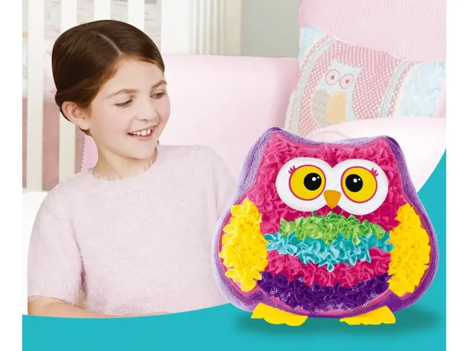 Zestaw Kreatywny Wyszywanka  Poduszka Pluszowa Maskotka Do Szycia DIY SOWA