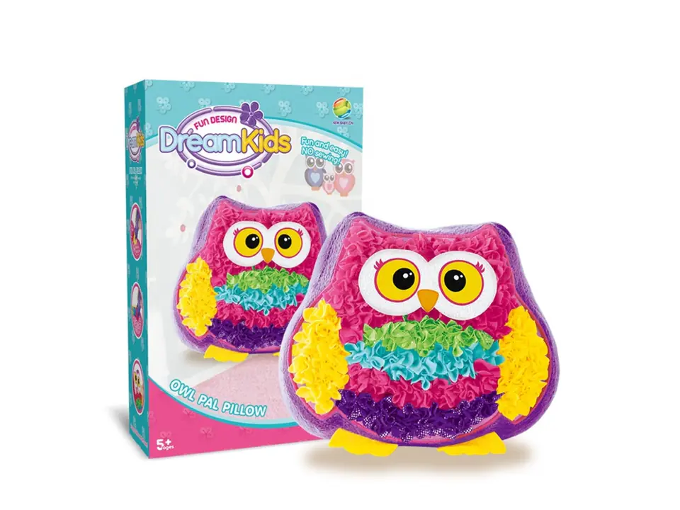 Zestaw Kreatywny Wyszywanka  Poduszka Pluszowa Maskotka Do Szycia DIY SOWA