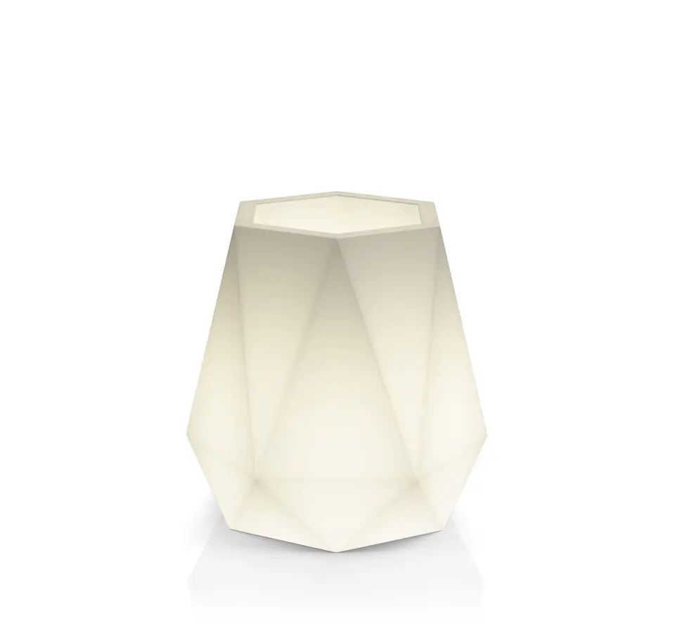 White Garden Pot Flavi with Lighting