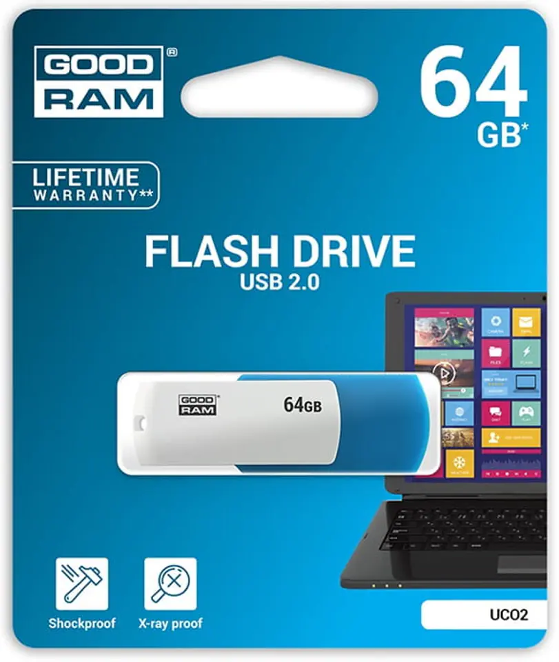 Pamięć flash USB GoodRAM UCO2 64GB w opakowaniu