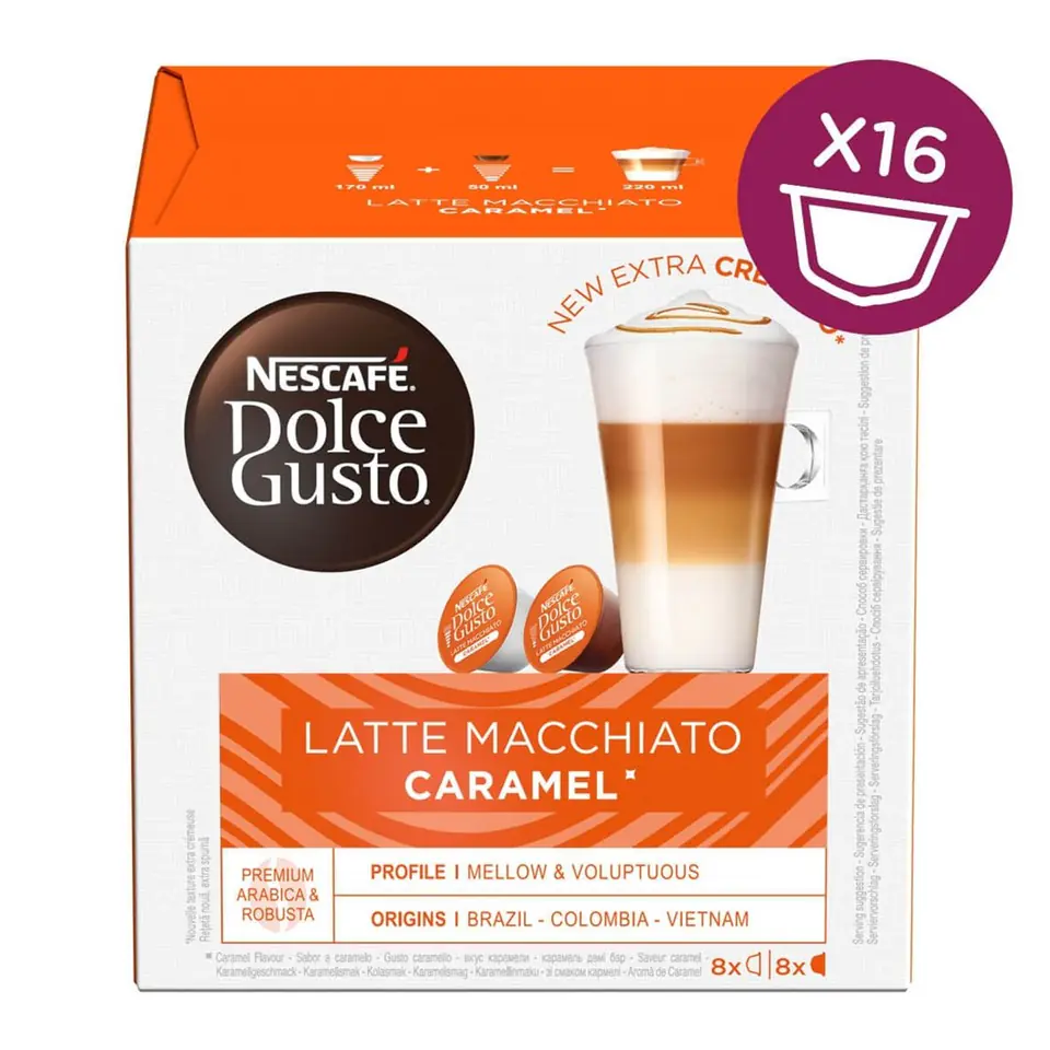 Nescafé Dolce Gusto Caramel Latte Macchiato Coffee Capsule 16 Pcs Wassermaneu 3094