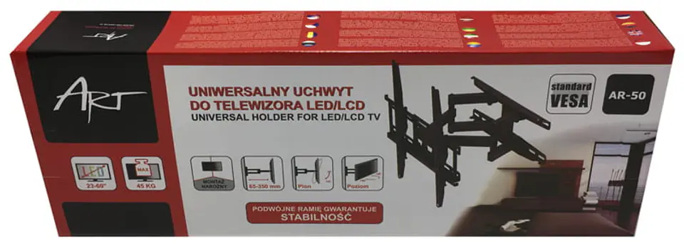 ART AR-50 Uchwyt TV/LCD 23-60” 45kg Pełna regulacja 1191_20170320123511