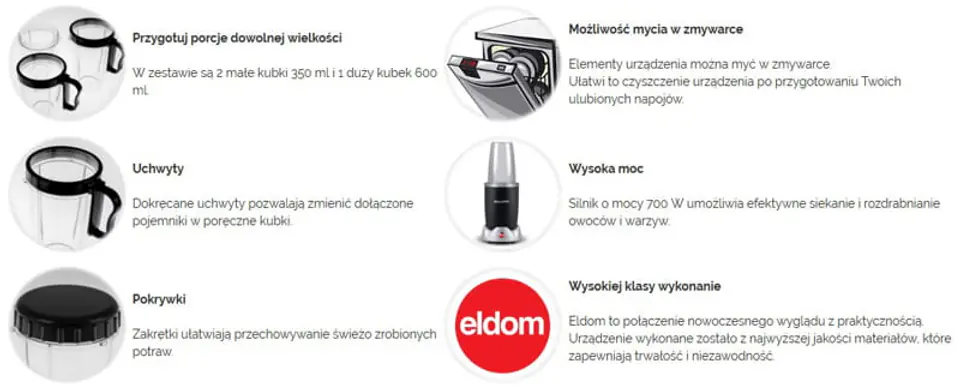 Nutri Blender Eldom BLN700 orbi