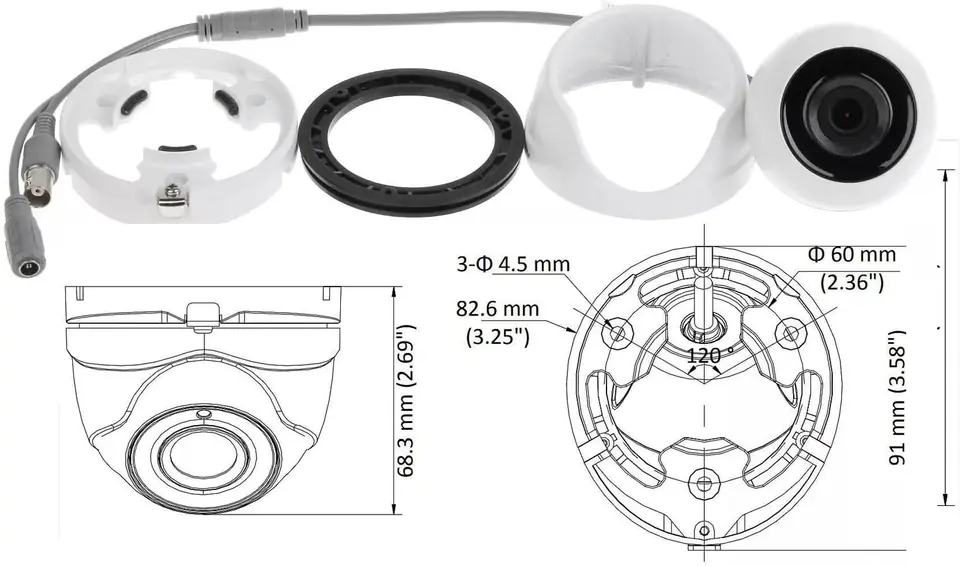 Hikvision DS-2CE56f7t-ITM 3Mpix