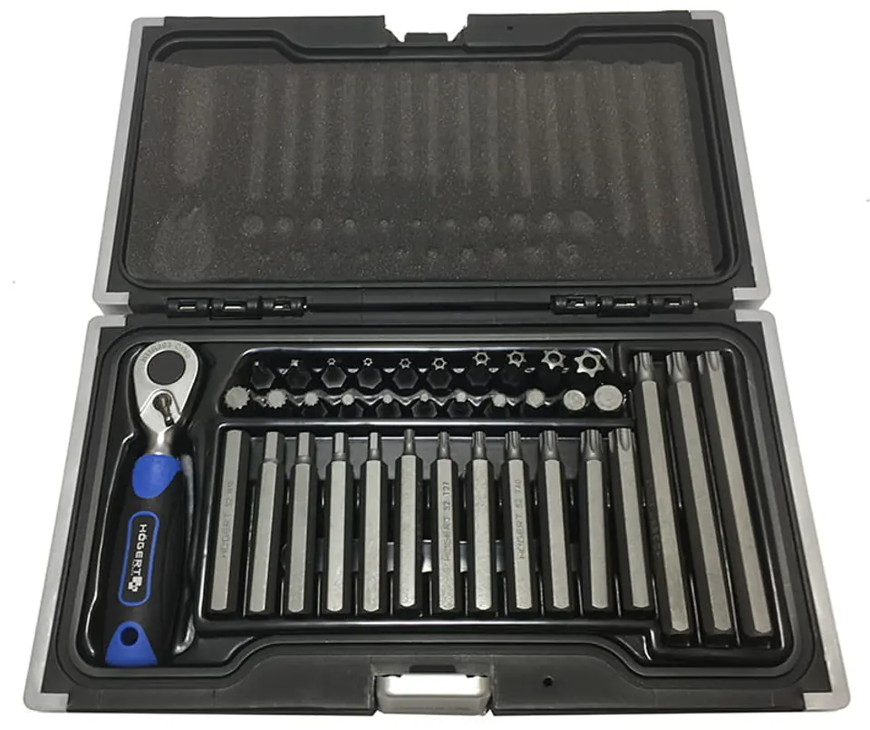 Zestaw końcówek wkrętakowych 10 mm z grzechotką Hogert HT1R466