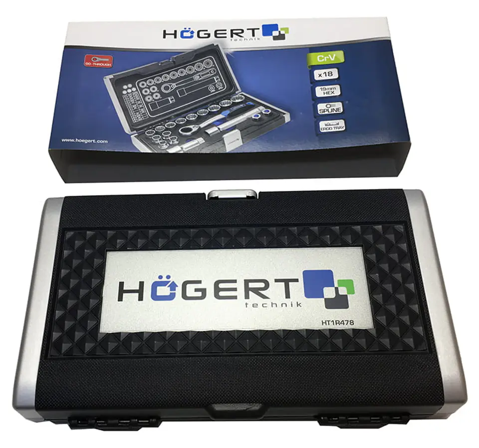 Hogert HT1R478 Zestaw nasadek przelotowych i akcesoriów