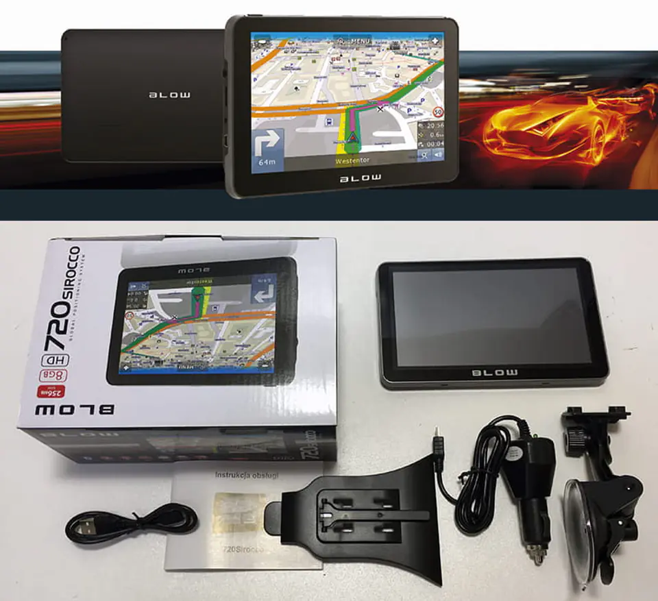 Nawigacja GPS zdjęcie real zestawu