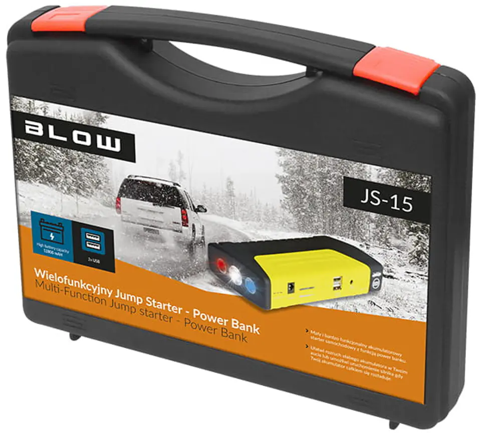 Jump Starter12800mAh JS-15 w walizce przenośnej