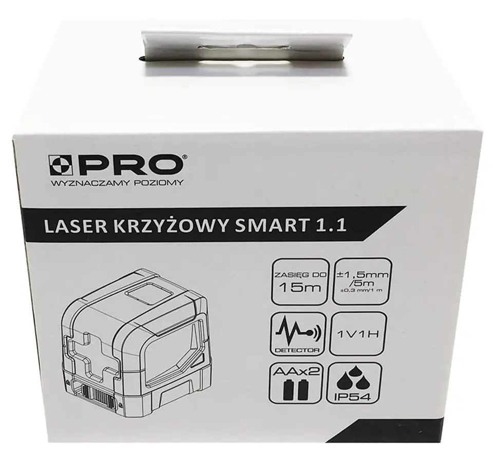 Poziomica, laser krzyżowy Smart 1.1 PRO 3-01-06-L1-045