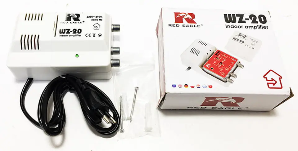 Wzmacniacz szerokopasmowy VHF UHF Red Eagle WZ-20