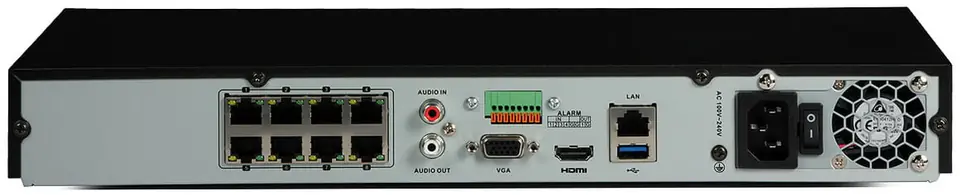 Hikvision DS-7608NI-K2/8P tylny panel rejestratora