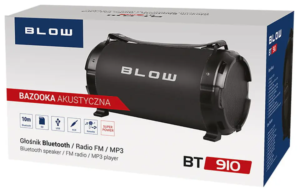 Głośnik Bluetooth Bazooka Blow BT910 USB SD radio