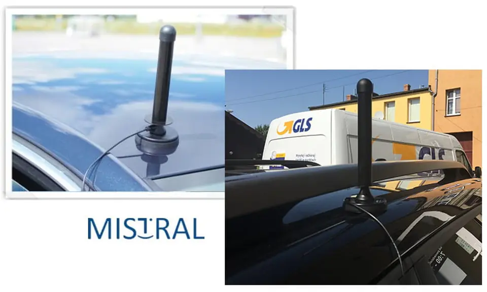Antena DVB-T Mistral MI-ANT100 zdjęcia na samochodzie