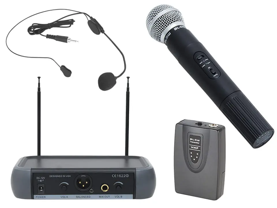 Mikrofony bezprzewodowe Blow PRM 903 dynamiczny i nagłowny